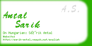 antal sarik business card